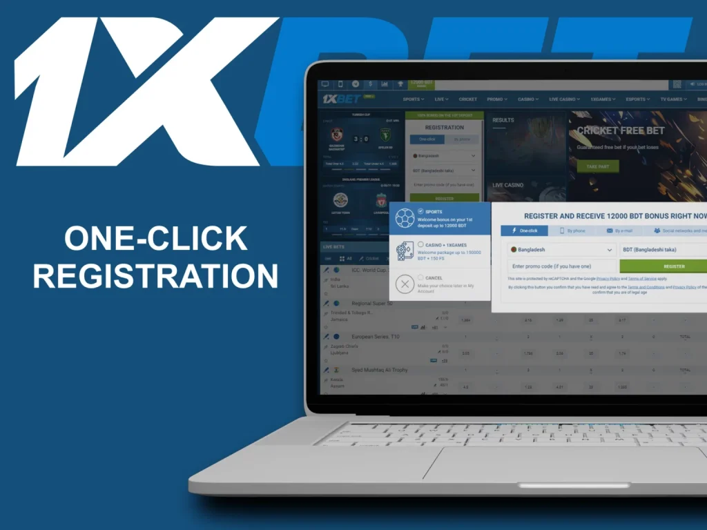 1xBet One-Click Registration